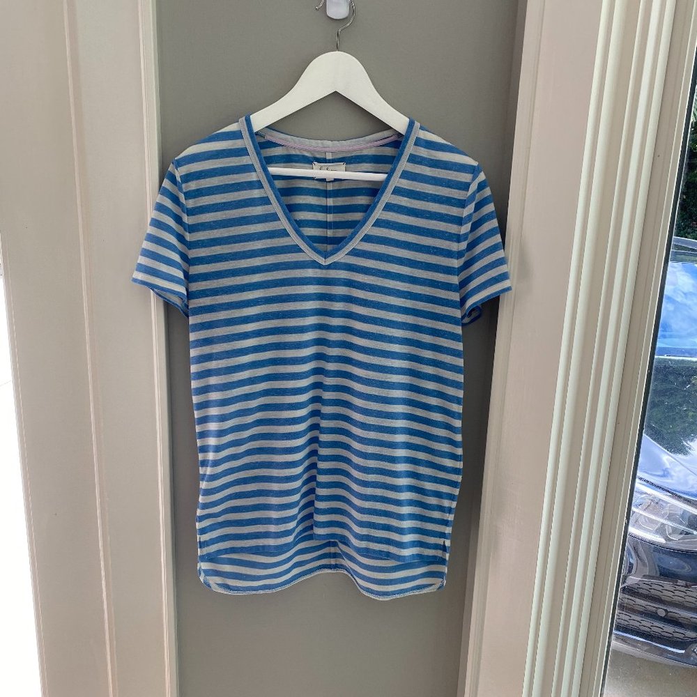 Lou & Grey Striped V-Neck Tee - Picture 1 of 3
